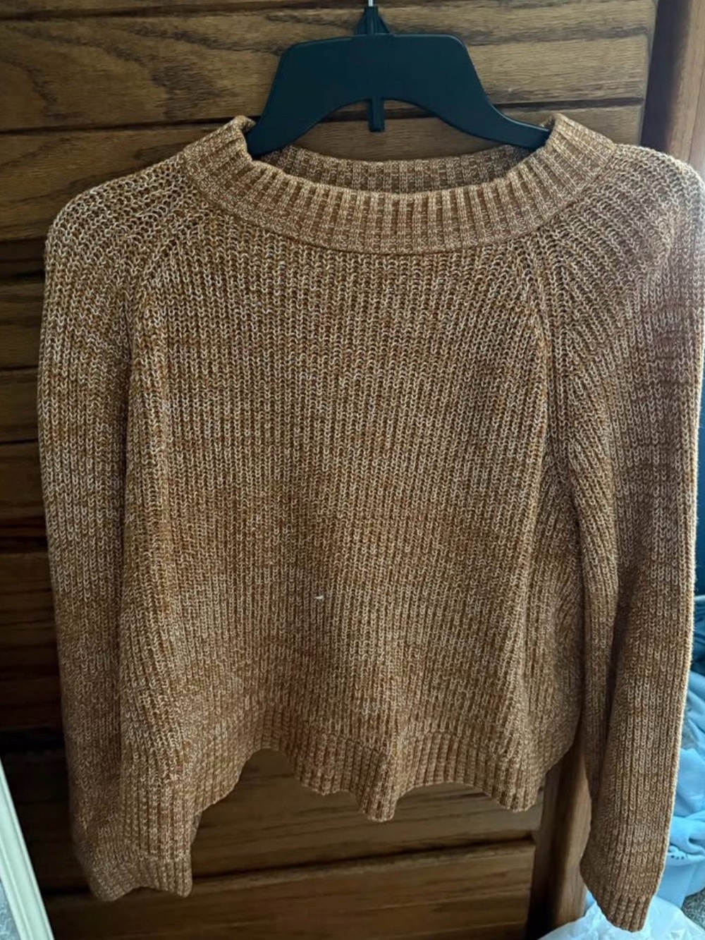 Old Navy Women's Scoop Crewneck Sweater in Camel Brown